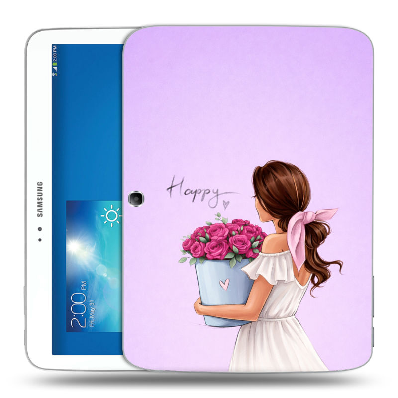 Силиконовый чехол на Samsung Galaxy Tab 3 10.1 с принтом женский Силиконовый чехол на Samsung Galaxy Tab 3 10.1 с принтом женский