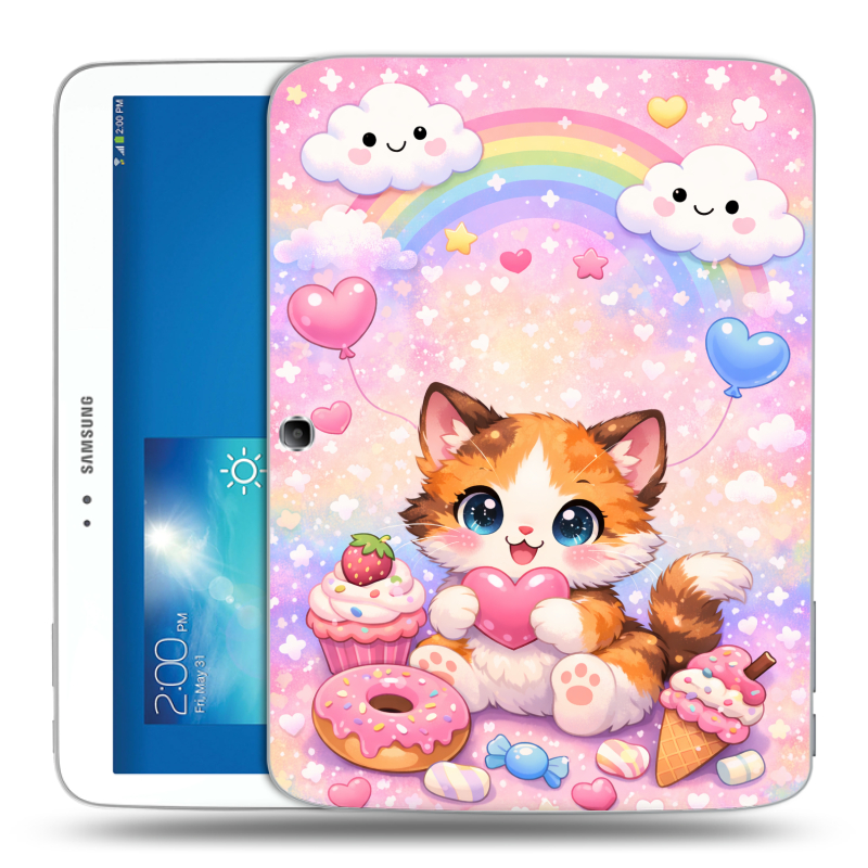 Силиконовый чехол на Samsung Galaxy Tab 3 10.1 с принтом для девочек Силиконовый чехол на Samsung Galaxy Tab 3 10.1 с принтом для девочек