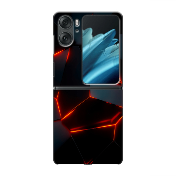 Пластиковый чехол на OPPO Find N2 Flip с принтом Яркие абстракции Пластиковый чехол на OPPO Find N2 Flip с принтом Яркие абстракции