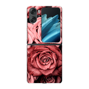 Пластиковый чехол на OPPO Find N2 Flip с принтом Цветы розы Пластиковый чехол на OPPO Find N2 Flip с принтом Цветы розы