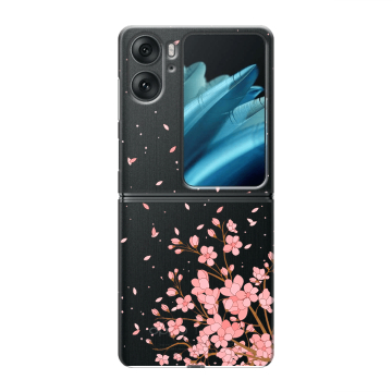 Пластиковый чехол на OPPO Find N2 Flip с принтом Ветка сакуры