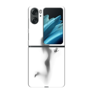 Пластиковый чехол на OPPO Find N2 Flip с принтом Силуэт
