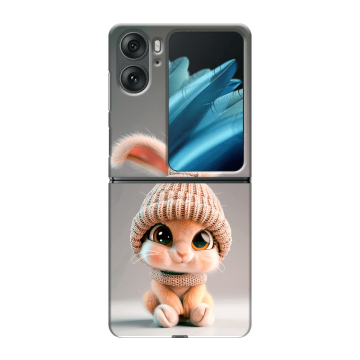 Пластиковый чехол на OPPO Find N2 Flip с принтом Кролик Пластиковый чехол на OPPO Find N2 Flip с принтом Кролик