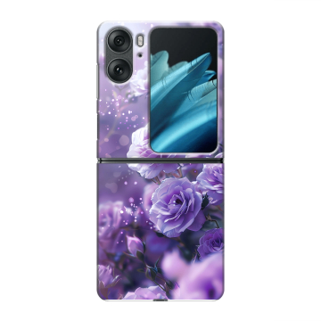 Пластиковый чехол на OPPO Find N2 Flip с принтом Розы цветы Пластиковый чехол на OPPO Find N2 Flip с принтом Розы цветы