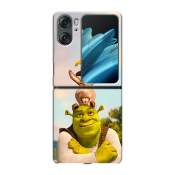 Пластиковый чехол на OPPO Find N2 Flip с принтом Шрек Shrek
