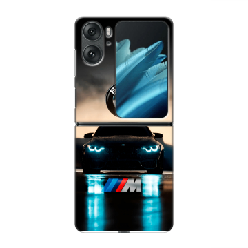 Пластиковый чехол на OPPO Find N2 Flip с принтом БМВ BMW Пластиковый чехол на OPPO Find N2 Flip с принтом БМВ BMW