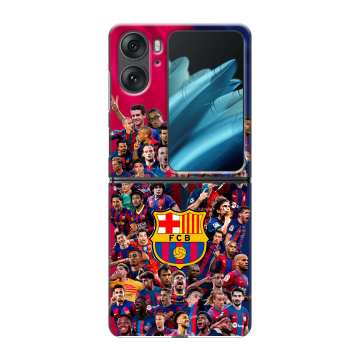 Пластиковый чехол на OPPO Find N2 Flip с принтом Барселона Barcelona