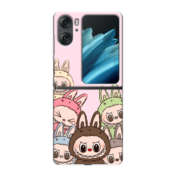 Пластиковый чехол на OPPO Find N2 Flip с принтом Лабубу