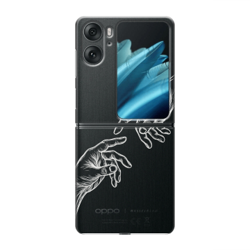 Пластиковый чехол на OPPO Find N2 Flip с принтом Сотворение мира
