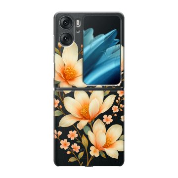Пластиковый чехол на OPPO Find N2 Flip с принтом Цветы