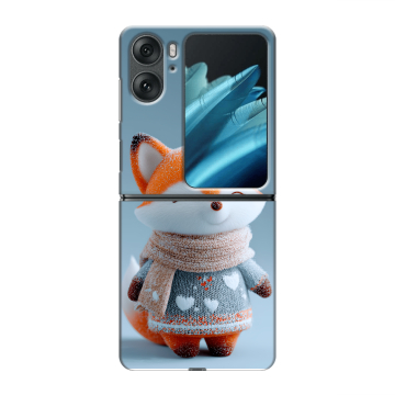 Пластиковый чехол на OPPO Find N2 Flip с принтом Лиса