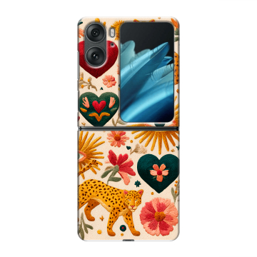 Пластиковый чехол на OPPO Find N2 Flip с принтом Модный принт