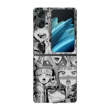 Пластиковый чехол на OPPO Find N2 Flip с принтом Ahegao Ахегао Аниме