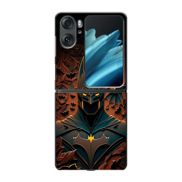 Пластиковый чехол на OPPO Find N2 Flip с принтом Batman Бэтмен