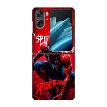 Пластиковый чехол на OPPO Find N2 Flip с принтом Spiderman Человек паук Пластиковый чехол на OPPO Find N2 Flip с принтом Spiderman Человек паук