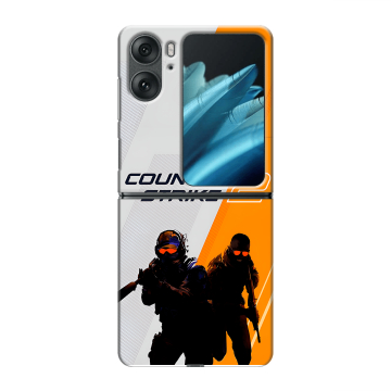 Пластиковый чехол на OPPO Find N2 Flip с принтом Counter Strike