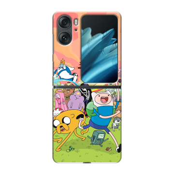 Пластиковый чехол на OPPO Find N2 Flip с принтом Adventure time Время приключений