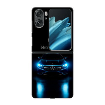 Пластиковый чехол на OPPO Find N2 Flip с принтом Mercedes Мерседес