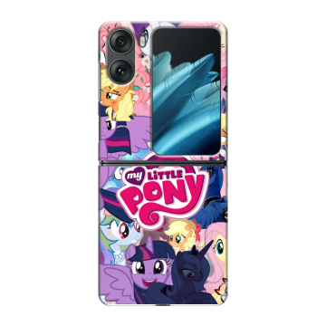 Пластиковый чехол на OPPO Find N2 Flip с принтом My little pony Дружба чудо