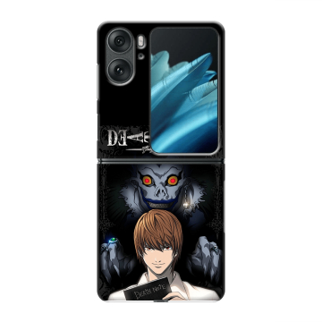Пластиковый чехол на OPPO Find N2 Flip с принтом Death note Тетрадь смерти
