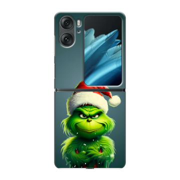 Пластиковый чехол на OPPO Find N2 Flip с принтом Новый год
