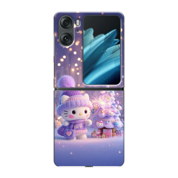 Пластиковый чехол на OPPO Find N2 Flip с принтом Новый год