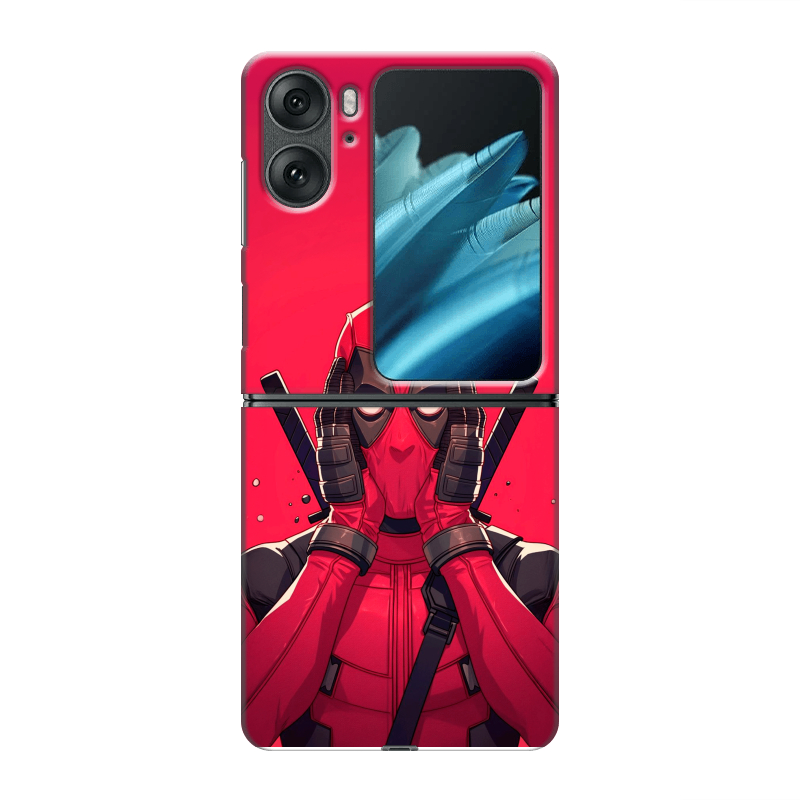 Пластиковый чехол на OPPO Find N2 Flip с принтом Дедпул Deadpool Пластиковый чехол на OPPO Find N2 Flip с принтом Дедпул Deadpool