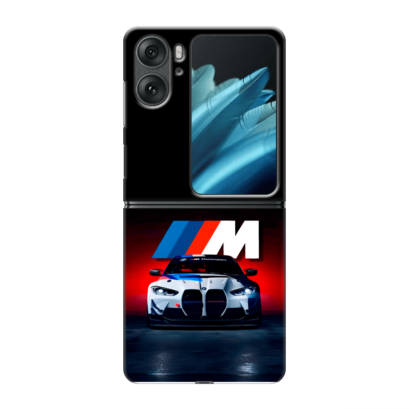 Пластиковый чехол на OPPO Find N2 Flip с принтом БМВ BMW Пластиковый чехол на OPPO Find N2 Flip с принтом БМВ BMW