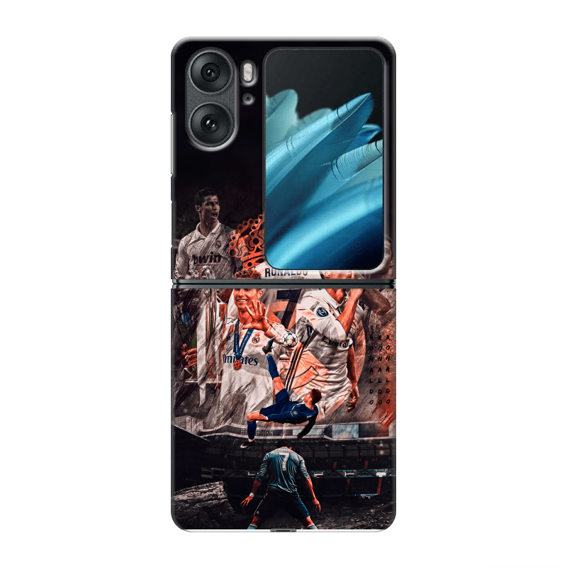 Пластиковый чехол на OPPO Find N2 Flip с принтом Реал Роналдо Real Ronaldo Пластиковый чехол на OPPO Find N2 Flip с принтом Реал Роналдо Real Ronaldo