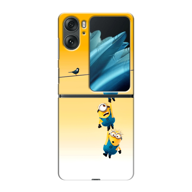 Пластиковый чехол на OPPO Find N2 Flip с принтом Миньоны Пластиковый чехол на OPPO Find N2 Flip с принтом Миньоны