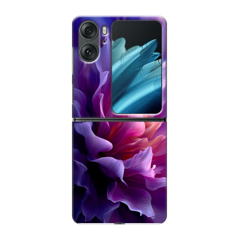 Пластиковый чехол на OPPO Find N2 Flip с принтом женский цветы Пластиковый чехол на OPPO Find N2 Flip с принтом женский цветы