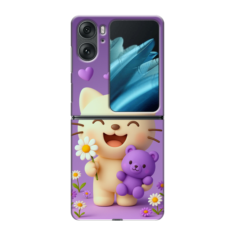 Пластиковый чехол на OPPO Find N2 Flip с принтом для девочек Пластиковый чехол на OPPO Find N2 Flip с принтом для девочек