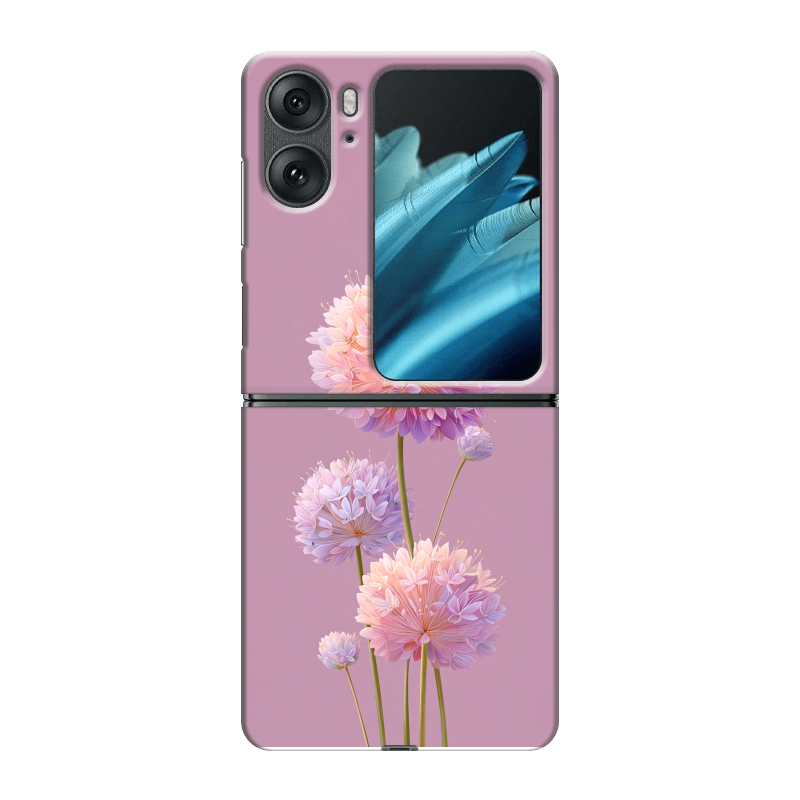 Пластиковый чехол на OPPO Find N2 Flip с принтом Цветы Пластиковый чехол на OPPO Find N2 Flip с принтом Цветы