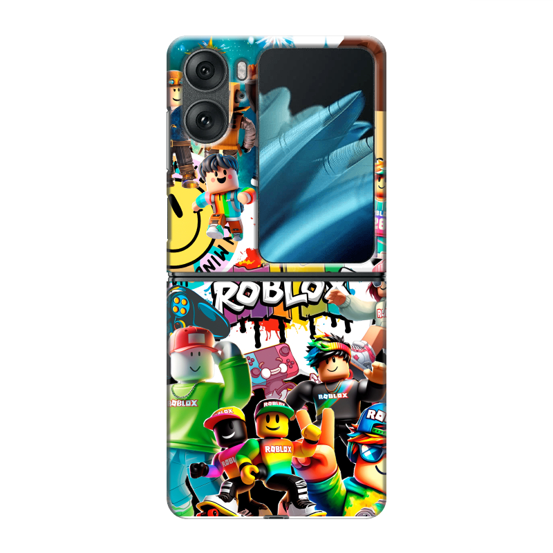 Пластиковый чехол на OPPO Find N2 Flip с принтом Roblox Роблокс Пластиковый чехол на OPPO Find N2 Flip с принтом Roblox Роблокс