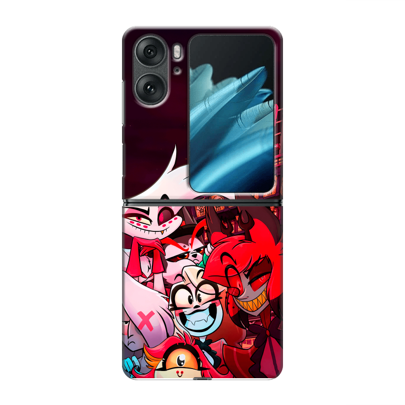 Пластиковый чехол на OPPO Find N2 Flip с принтом Hazbin Hotel Отель Хазбин Пластиковый чехол на OPPO Find N2 Flip с принтом Hazbin Hotel Отель Хазбин
