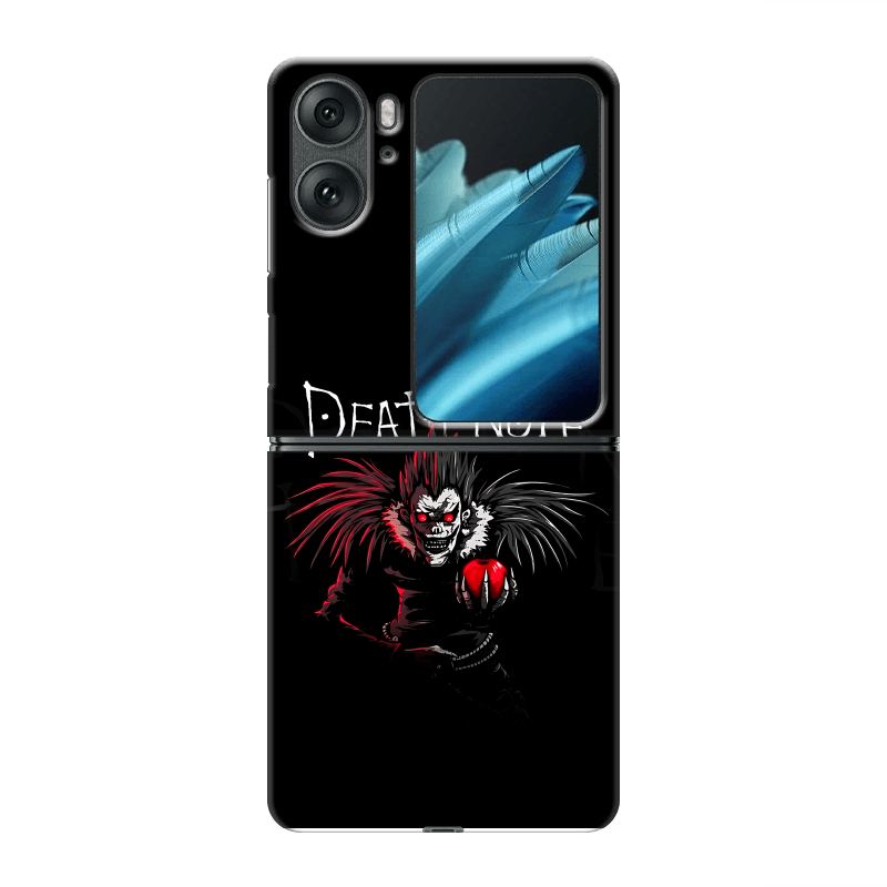 Пластиковый чехол на OPPO Find N2 Flip с принтом Death note Тетрадь смерти Пластиковый чехол на OPPO Find N2 Flip с принтом Death note Тетрадь смерти