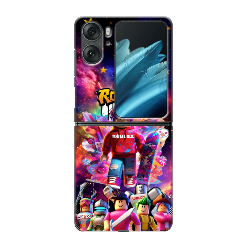 Пластиковый чехол на OPPO Find N2 Flip с принтом Roblox Роблокс Пластиковый чехол на OPPO Find N2 Flip с принтом Roblox Роблокс