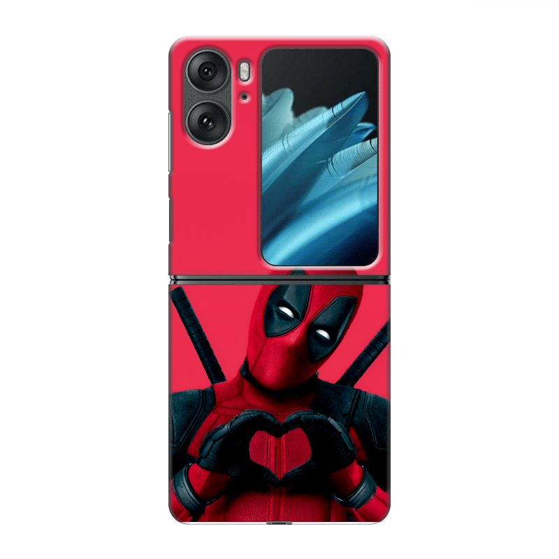 Пластиковый чехол на OPPO Find N2 Flip с принтом Дедпул Deadpool Пластиковый чехол на OPPO Find N2 Flip с принтом Дедпул Deadpool