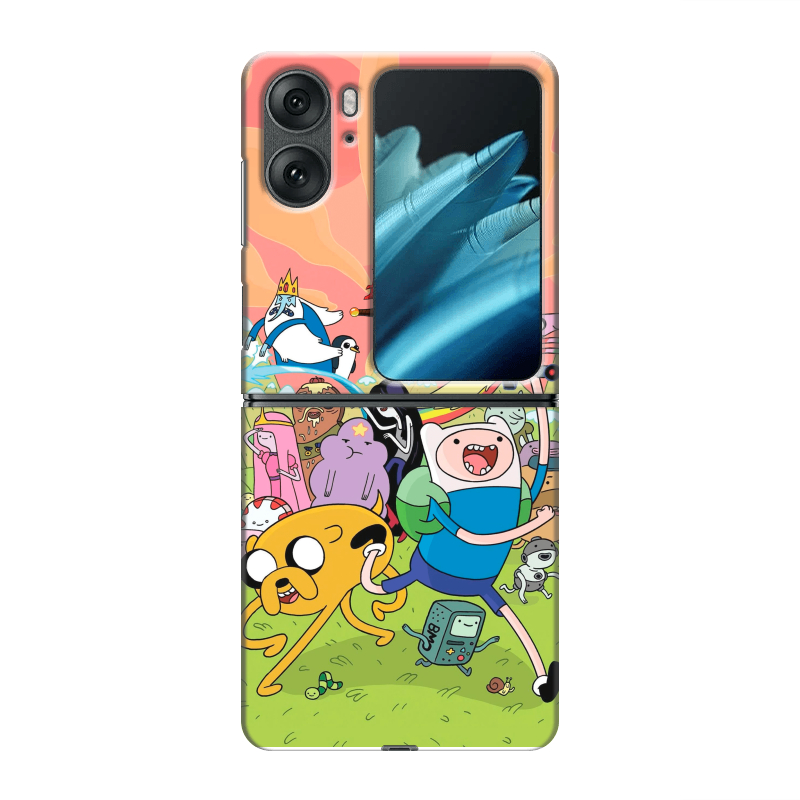 Пластиковый чехол на OPPO Find N2 Flip с принтом Adventure time Время приключений Пластиковый чехол на OPPO Find N2 Flip с принтом Adventure time Время приключений