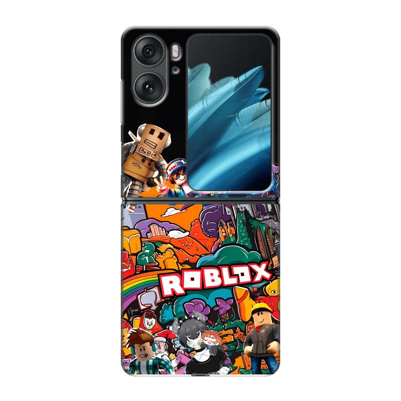 Пластиковый чехол на OPPO Find N2 Flip с принтом Roblox Роблокс Пластиковый чехол на OPPO Find N2 Flip с принтом Roblox Роблокс