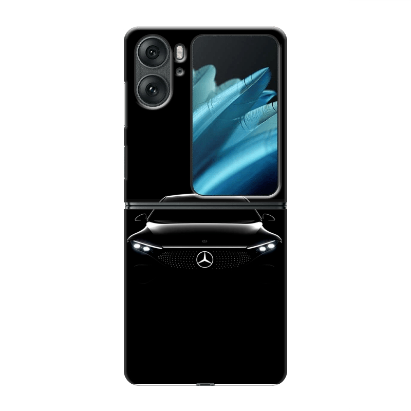 Пластиковый чехол на OPPO Find N2 Flip с принтом Mercedes Мерседес Пластиковый чехол на OPPO Find N2 Flip с принтом Mercedes Мерседес