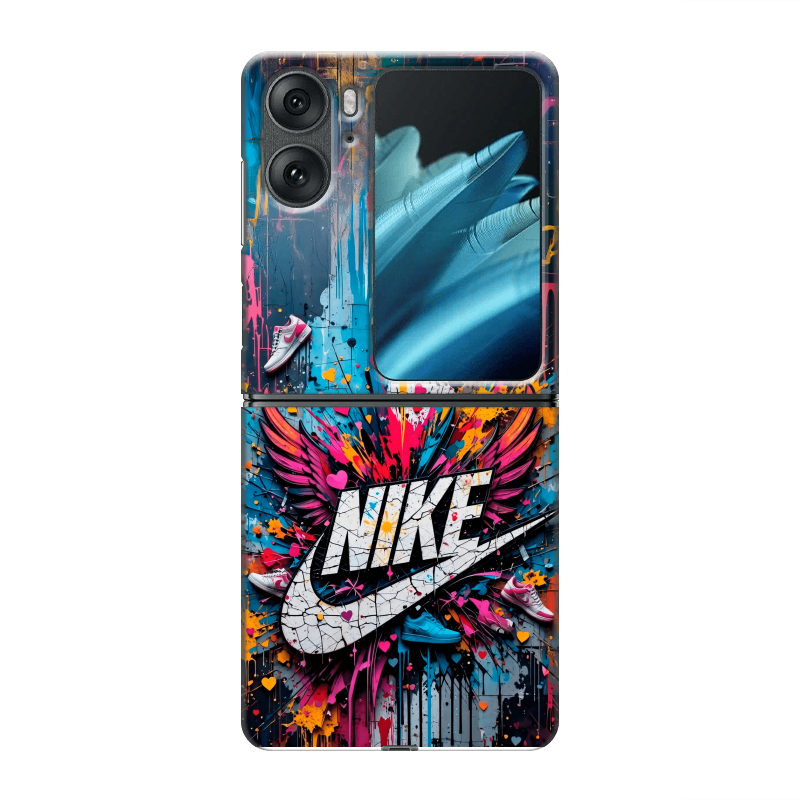 Пластиковый чехол на OPPO Find N2 Flip с принтом Nike Найк Пластиковый чехол на OPPO Find N2 Flip с принтом Nike Найк