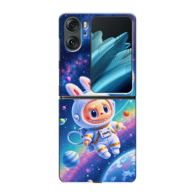 Пластиковый чехол на OPPO Find N2 Flip с принтом Labubu Лабубу Пластиковый чехол на OPPO Find N2 Flip с принтом Labubu Лабубу