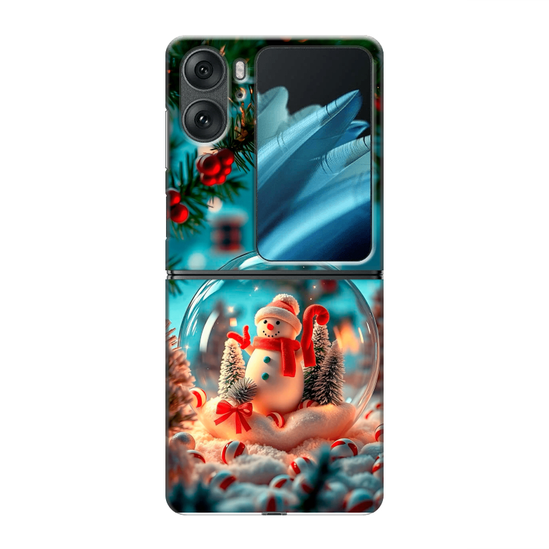 Пластиковый чехол на OPPO Find N2 Flip с принтом Новый год Пластиковый чехол на OPPO Find N2 Flip с принтом Новый год