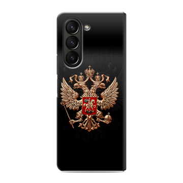 Пластиковый чехол на Samsung Galaxy Z Fold 5 с принтом Герб России