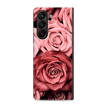 Пластиковый чехол на Samsung Galaxy Z Fold 5 с принтом Цветы розы