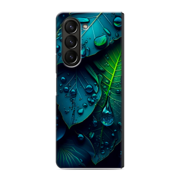 Пластиковый чехол на Samsung Galaxy Z Fold 5 с принтом Листья