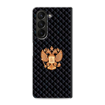 Пластиковый чехол на Samsung Galaxy Z Fold 5 с принтом Герб России принт Пластиковый чехол на Samsung Galaxy Z Fold 5 с принтом Герб России принт