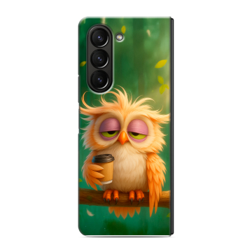 Пластиковый чехол на Samsung Galaxy Z Fold 5 с принтом сова Пластиковый чехол на Samsung Galaxy Z Fold 5 с принтом сова