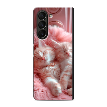 Пластиковый чехол на Samsung Galaxy Z Fold 5 с принтом котята котики Пластиковый чехол на Samsung Galaxy Z Fold 5 с принтом котята котики